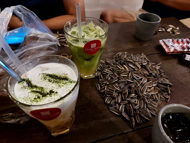 Cafe - Matcha - hạt hướng dương Cung Nam Coffee